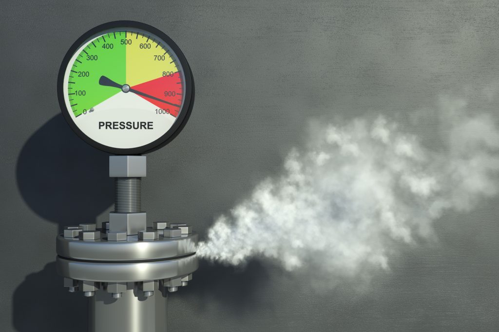 Gas line pressure gauge